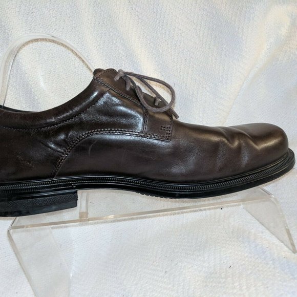 Rockport Brown Leather Adiprene Oxford Derby Shoe Men 10M Dress Casual Plain Toe